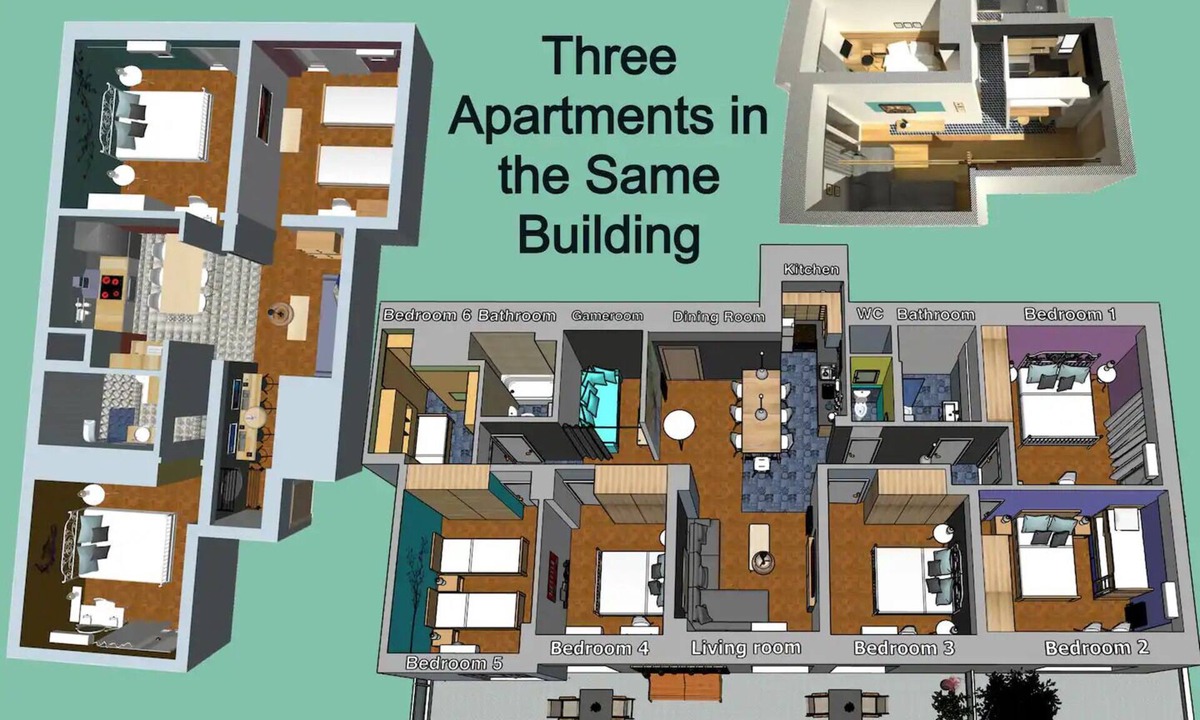 Mousio Apartment | 25 Guests: 3 Apts, Near Metro!