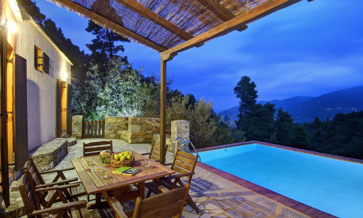 Skopelos Villa | Arktos Secluded villa with private pool, Wi-Fi internet, away from it all!