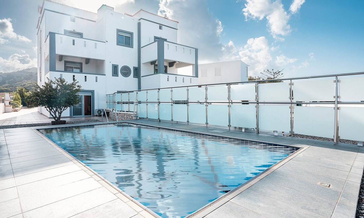 South Rhodes Apartment | Country House 'White Pearl Apolakkia 1' with Shared Pool, Shared Terrace and Wi-Fi