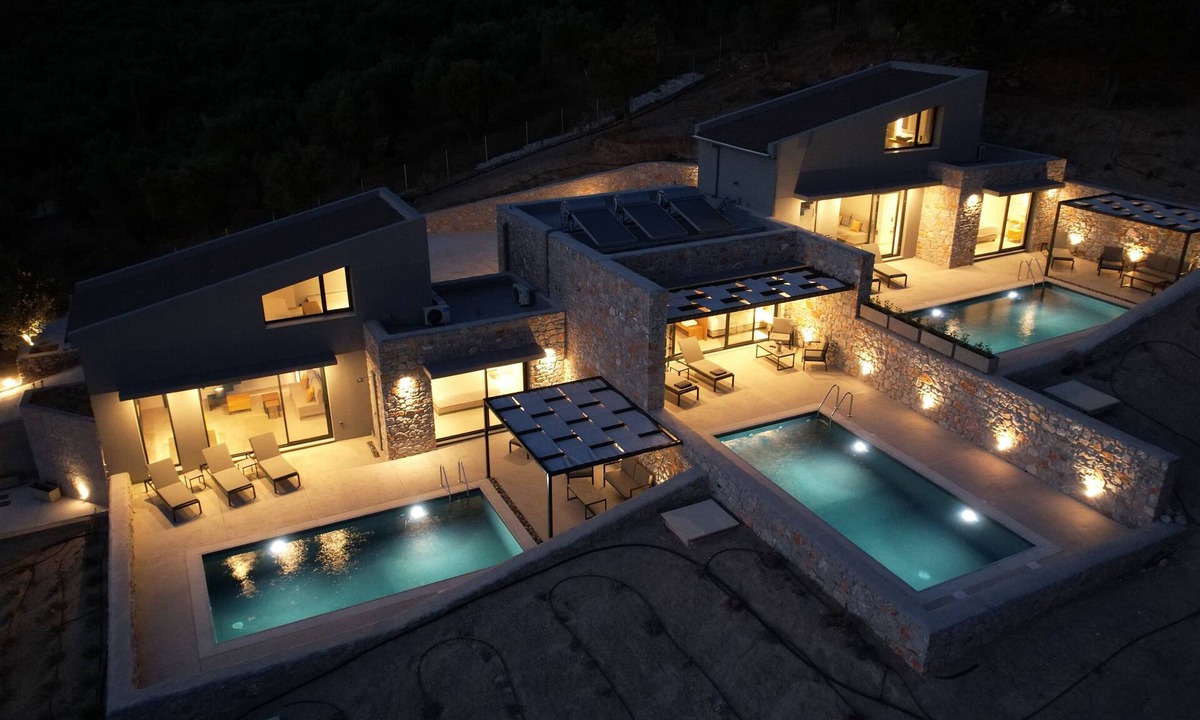 Plomari Villa | DAELIA VILLAS II of 3 Luxury Villas, private pool, in an enclosed olive grove