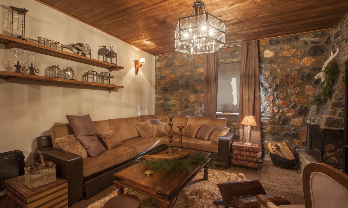Aghios Athanasios Ski Chalet | Dandy Villas Palios Agios Athanasios |Rustic | Fireplace | Up to 6