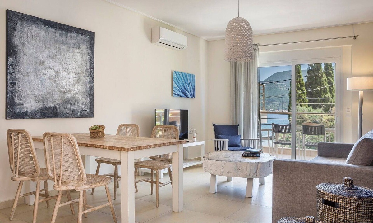 Karavomylos Villa | Deluxe Kefalonia Apartment | Apartment Myrtillo | 1 Bedroom | Pool | Sea View.