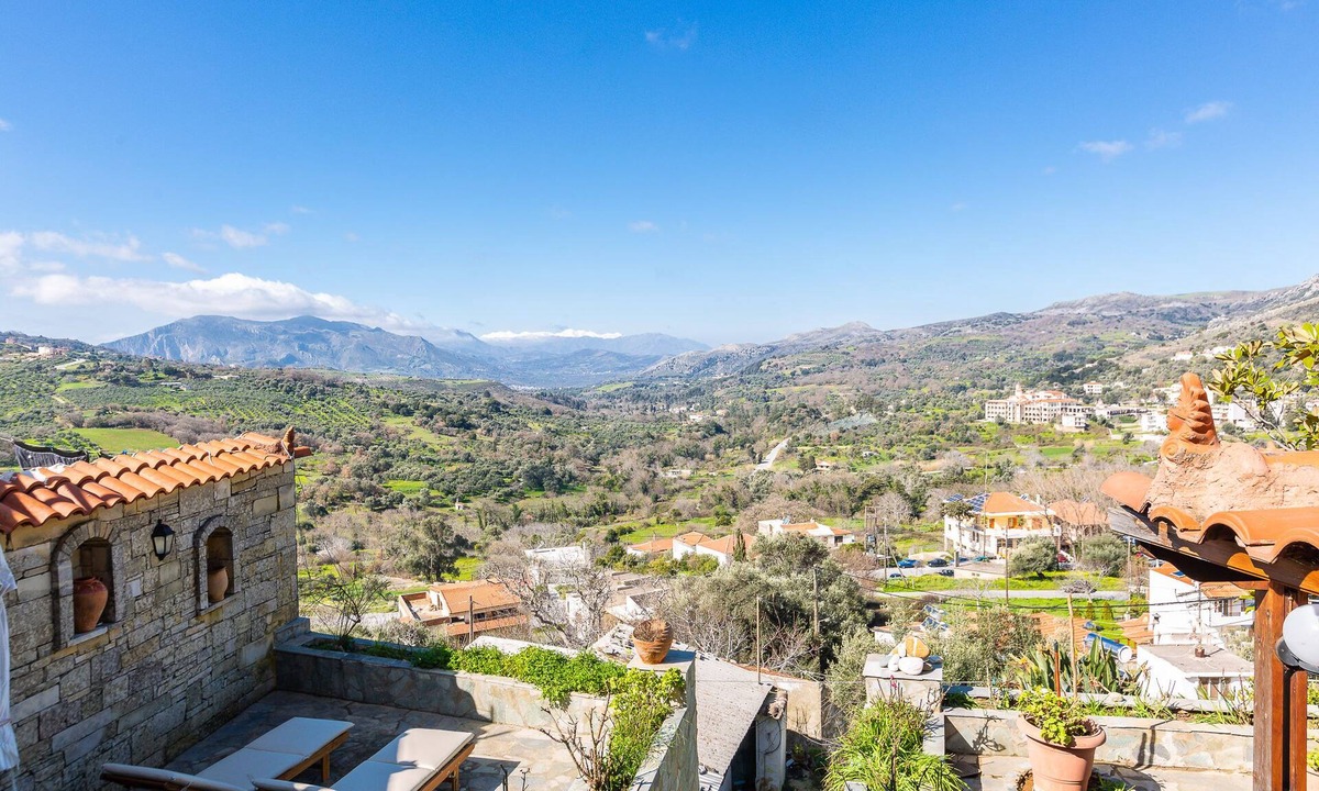 Spilion House | Katrina's Stone House in Spili with Breathtaking View