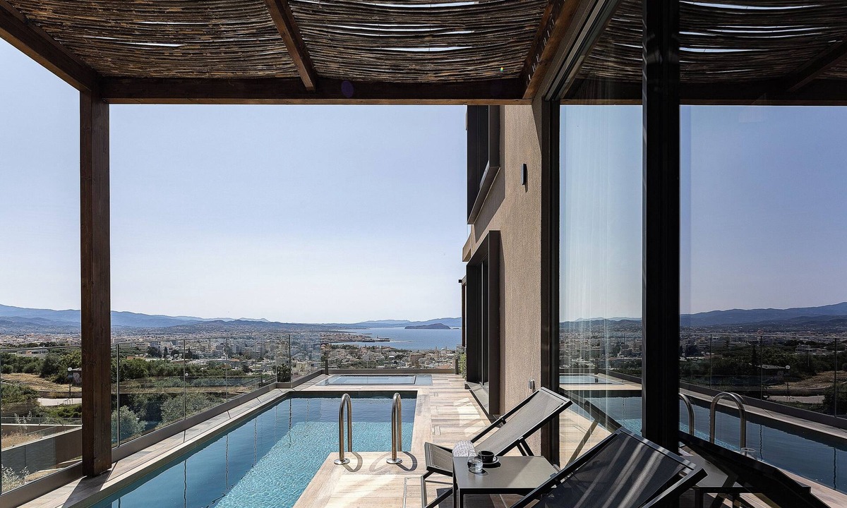Halepa Villa | Sea View Luxury Villa with two independent buildings
