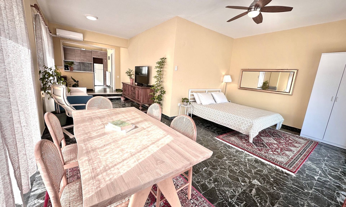 Olymbiaki Akti Apartment | Seaside Family Home with Wraparound Balcony & 2 Baths - Blue Zone Homes