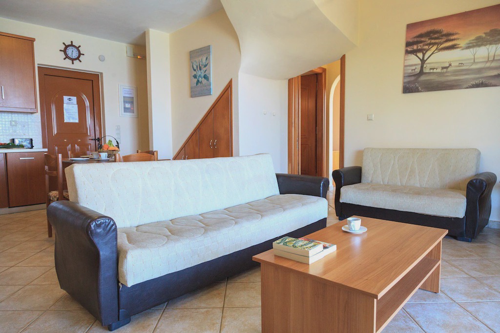 Mesovounia Villa | Villa Aetos: Large Private Pool, Sea Views, A/C, WiFi, Eco-Friendly