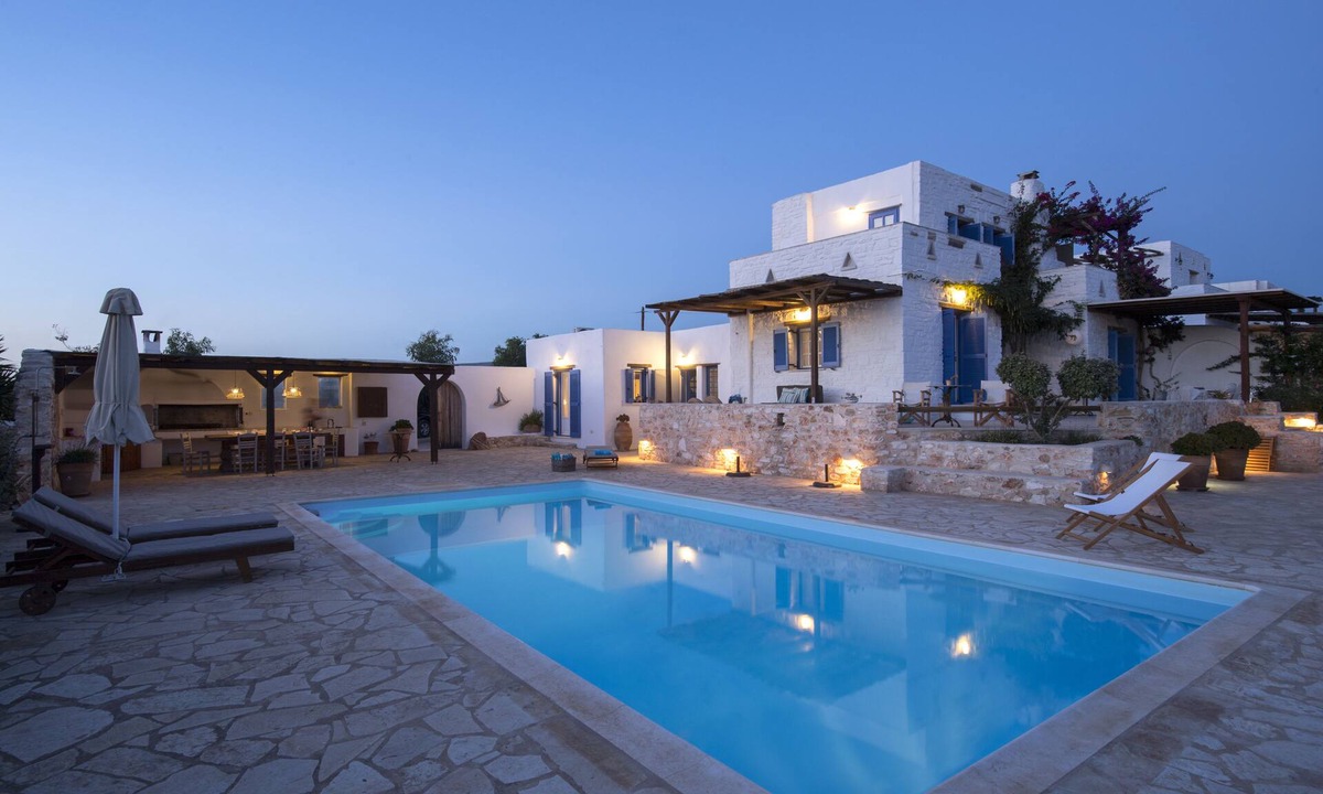 Kampos Villa | "Villa Lygeia" stunning Sea View, 3 Bedroom, Pool, BBQ