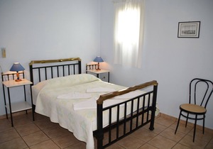 Room with double bed and panoramic seaview