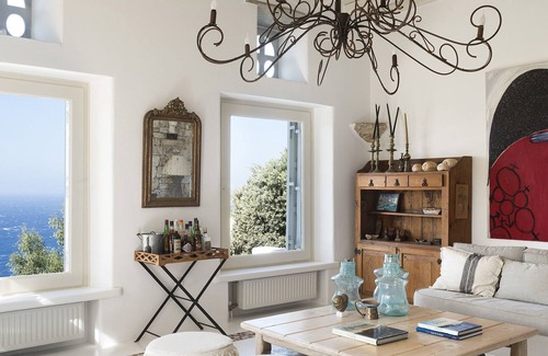 Faros Armenistis Villa | amazing views and sunsets near town and beaches many exterior sitting areas