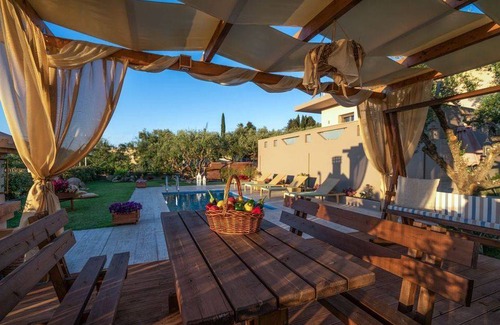 Planos Villa | Elegant Zante Villa Villa Vatia 2 Private Pool Air Conditioning Sea View 2 Bedrooms Trag