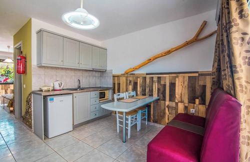 Arillas Apartment | Holiday Studio 'Mirage Arillas Studio Type A2' next to Beach with Balcony, Shared Pool & Wi-Fi