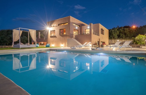 Planos Villa | Merovigli 4 Bedroom Villa with Private Pool and Sea Views