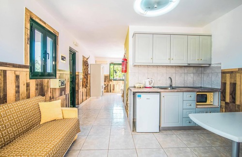 Arillas Apartment | 'Mirage Arillas Studio Type A9' next to Beach with Balcony, Shared Pool & Wi-Fi