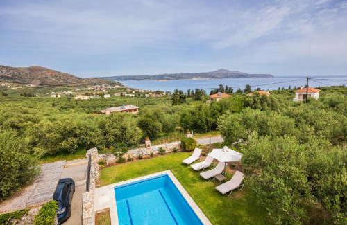Katochori Villa | Sea view villa Manolis with private pool near the beach