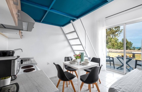 Ixia Apartment | Studio Apartment 'Sea Front In Ixia 2' with Private Garden, Wi-Fi and Air Conditioning