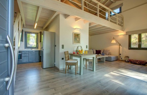 Leivathos Villa | Stylish Romantic Retreat, A/C, 2 Private Pools, Garden with Ancient Trees & Sea Views - Near Spartia