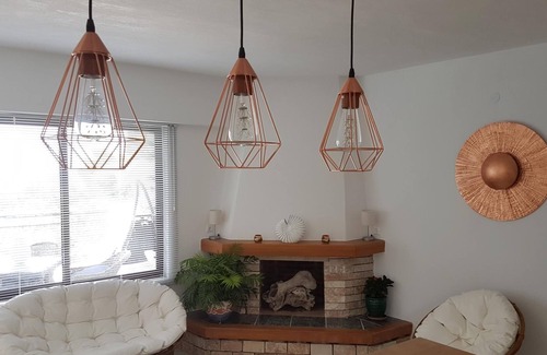 Paliouri House | Very chic holiday home at the sea, terrace and garden, Wifi | Paliouri, Chalkidi