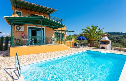 Mesovounia Villa | Villa Vera: Large Private Pool, Sea Views, A/C, WiFi, Eco-Friendly