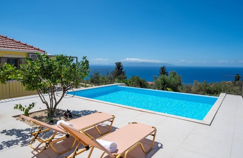 Vlachata Villa | A Beautiful 3 Bedroom, 2 Bathroom Villa with Private Pool, Stunning Sea Views, Air Conditioning, Wif
