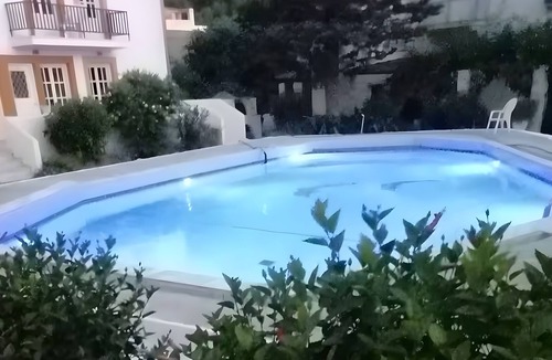 Kalymnos Town Apartment | Apartment 'Triple Room Pool View' with Mountain View, Wi-Fi and Air Conditioning