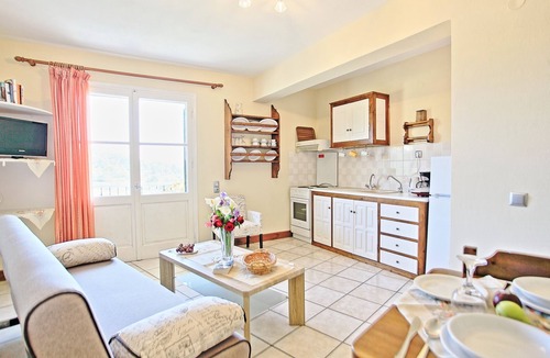 Gaios Apartment | Avgi Apartment Dio: Renovated Paxos apartment inside Gaios, panoramic sea views