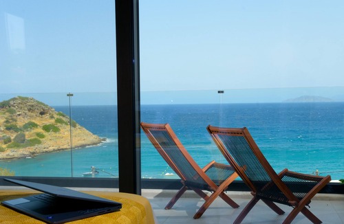 Ammoudara Villa | Beachfront villa with hot tub- breathtaking seaview