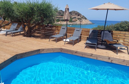 Ammoudara Villa | Beachfront villa with hot tub- breathtaking seaview