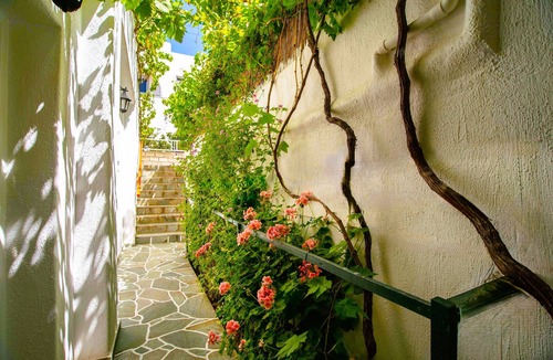 Paros Apartment | Comfort Room 28 m² (3-4 Adults) - Semi Basement near Livadia Beach 300m.