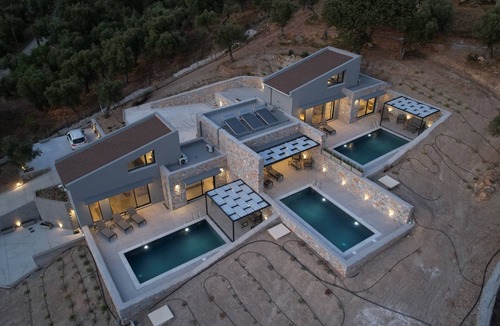 Plomari Villa | DAELIA VILLAS I of 3 Luxury Villas, private pool, in an enclosed olive grove