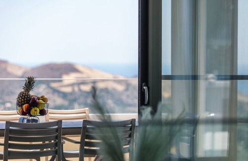 Agios Vasileios Villa | Epsilon Villa, Private Heated Swimming Pool Garden, Panoramic Sunset