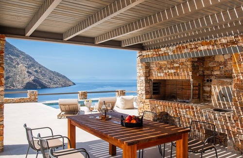 Sifnos Villa | Exquisite Sifnos Villa | Villa Celeste| Furnished Terrace with Private Pool |.