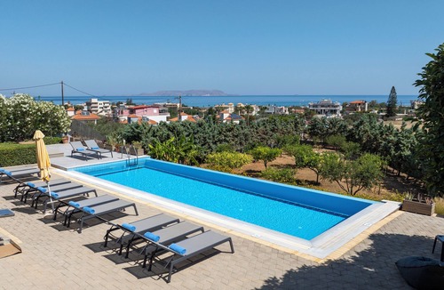 Gouves Villa | Four Seasons private villa - seaview - big heated pool - gym - sport activities