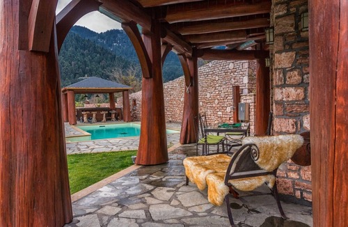 Karpenisi Ski Chalet | Luxury mountain Chalet, with private sauna and shared pool (ground level)