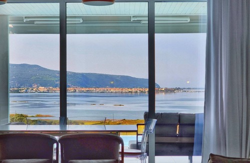 Spanokhorion Villa | Luxury Villa Flamingo by Lefkada, with an amazing view of Lefkada town&island