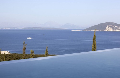 Fiskardo Villa | Luxury Villa with Heated Infinity Pool, Spectacular Sea Views, Great Location