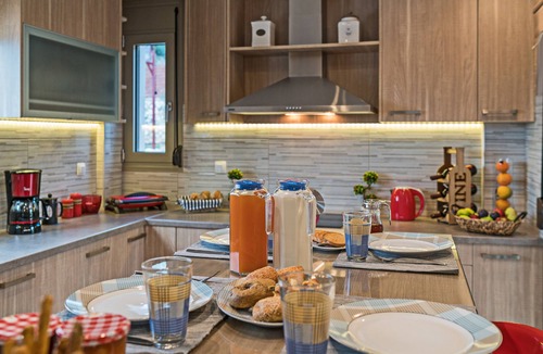 Asteri Villa | Modern family villas Sandy-Evi in Asteri, 2 buildings, private pool
