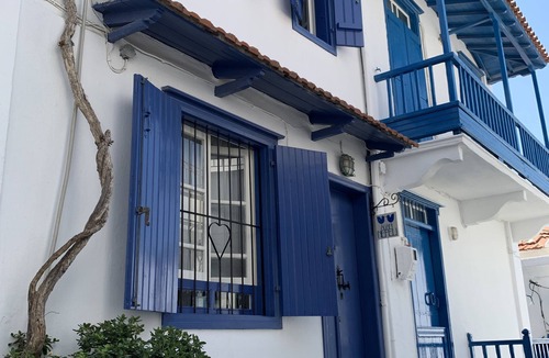 Skopelos House | NEFELI Beautiful vacation home on the Mama Mia island of Skopelos, roof terrace sea view