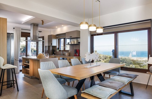 Rethymno Villa | Offering Full Privacy, Heated Pool, Scenic sea Views and Great Location