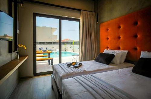 Laganas Apartment | Old Cinema Suites - Stylishly Decorated Retreat with Pool or Jacuzzi by the Sea in the Heart of Laganas Βy Villa Mana Gers
