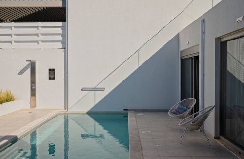 Kalyves Apartment | Pasiphae Luxe Apt with Private Pool, Seaview at Amphimatrion