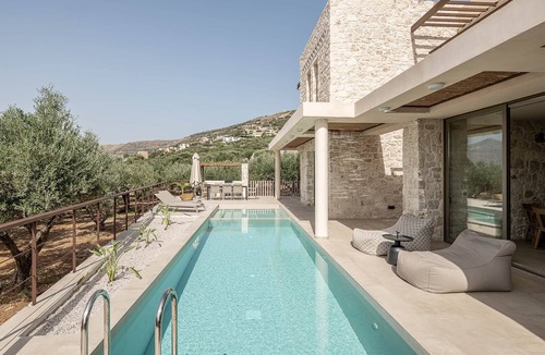 Limeniskos Villa | Peaceful Melissa Villas, Luxury, 2 pools, 5 BR, seaview, BBQ