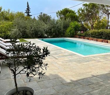 Saronida Villa | Saronida Boutique Villa Private Pool, Sea views, Lovely Gardens & Roof Terrace