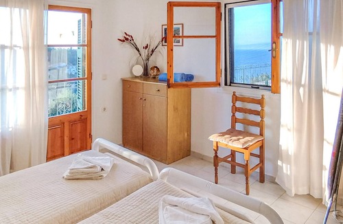 Longos Apartment | Situated in an elevated position, this apartment boasts wonderful sea views over the bay of Loggos t