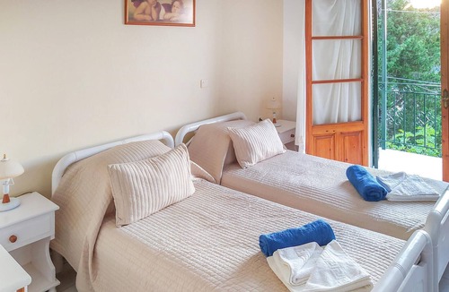 Longos Apartment | Situated in an elevated position, this apartment boasts wonderful sea views over the bay of Loggos t