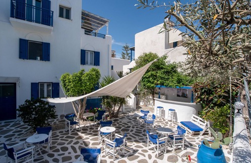 Paros Apartment | Studio Apartment "Livadia Seaside 1" near Beach with 2 Shared Terraces & Wi-Fi