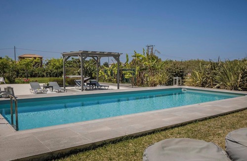 Svoronata Villa | Stylish Villa, A/C, Private Pool, Fabulous Location - Just 5mins walk to Tavernas & Ai Helis Beach!