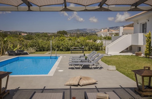 Svoronata Villa | Stylish Villa, A/C, Private Pool, Fabulous Location - Just 5mins walk to Tavernas & Ai Helis Beach!