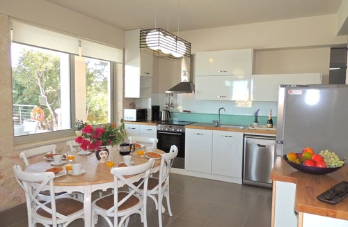 Gavalochori Villa | Villa Armonia, sea view, big heated pool, good privacy, 8 mins by car to beach.