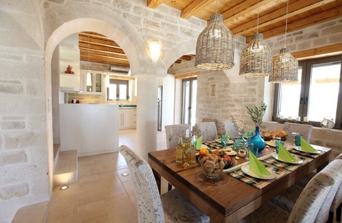 Asteri Villa | Villa Athene-modern natural stone villa with sea views, close to the beach