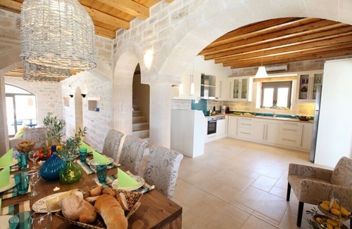 Asteri Villa | Villa Athene-modern natural stone villa with sea views, close to the beach